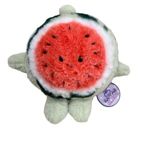 Kawaii Klaws Plush Watermelon Green Red Fruit Stuffed Animal Kids 8"